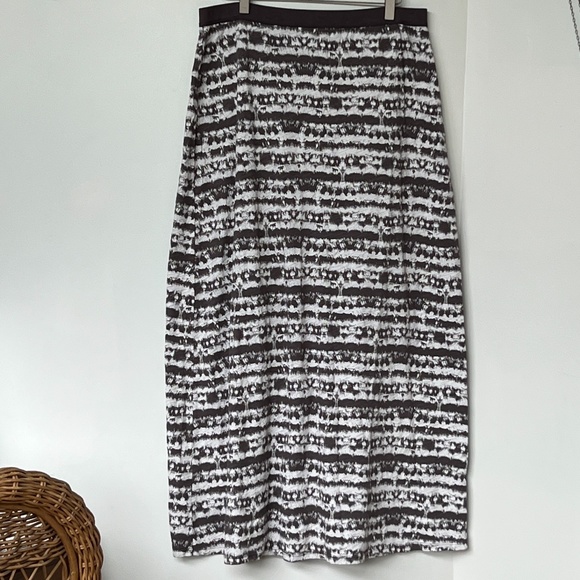 Fresh Produce Maxi Skirt Size XL Purple Gray Pull On Elastic Waist 100% Cotton - Picture 5 of 6